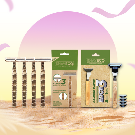Bamboo Edge 3 Razor Set with Cartridges & Disposable Razors