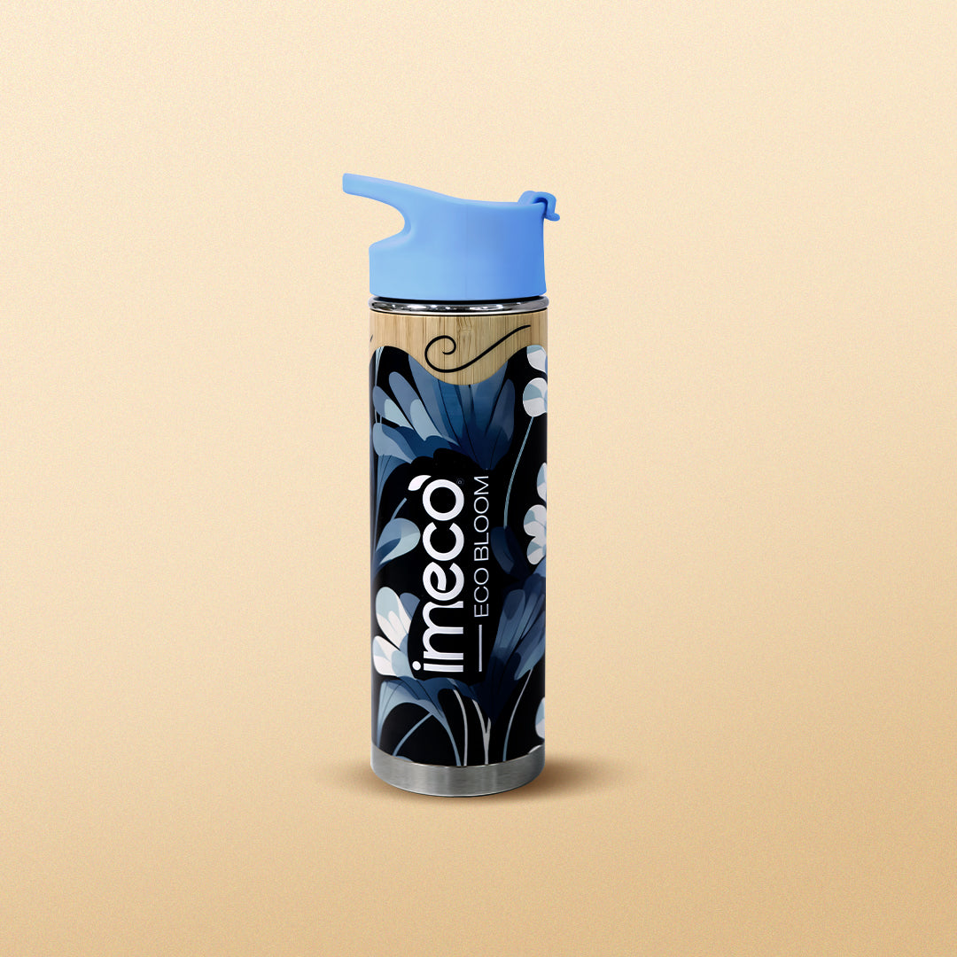 ECO-BLOOM Bamboo Printed Water Bottle - Leakproof & Eco-Friendly (450ml)