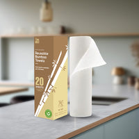 Bamboo Kitchen Towel Roll – Ultra-Soft & Absorbent (20 sheets)