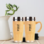 ECO-ALPHA Bamboo Coffee Mug with Lid – Insulated & Leakproof (450 ml)