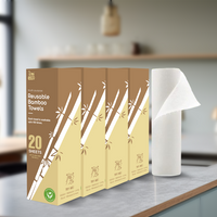 Bamboo Kitchen Towel Roll – Ultra-Soft & Absorbent (20 sheets)