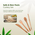 Bamboo Cutlery Set – Knife, Spoon, Fork & Straw – All in One
