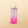 ECO LYTE Glass Sipper with Bamboo Lid & Straw - Gradient Glass (600 ml)
