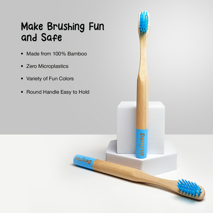 Bamboo Toothbrush ORBY for Kids | Biodegradable, Soft Bristles & Ergonomic Design