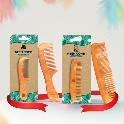 Wide Tooth & Dual Tooth Comb Set (Combo Pack)