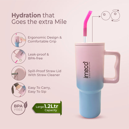 ECO SIPPER ULTRA Stainless Steel Sipper with Stainless Steel Straw (1.2 L)