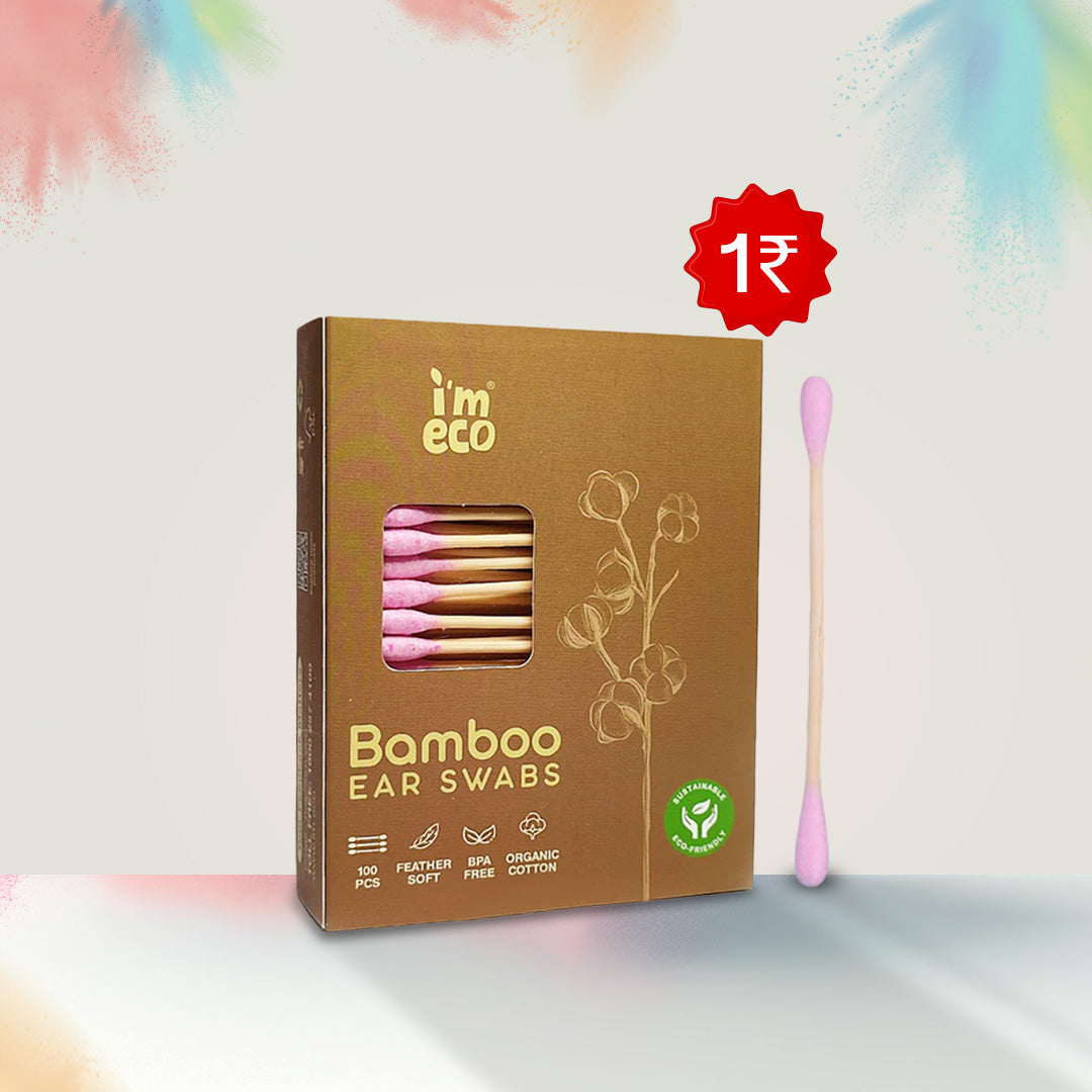 Bamboo Cotton Ear Swabs (100 Pcs)