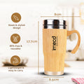 ECO-ALPHA Bamboo Coffee Mug with Lid – Insulated & Leakproof (450 ml)