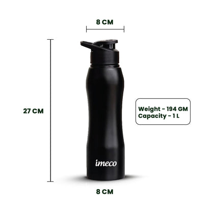 ECO-CURVE Stainless Steel Water Bottle (1L)