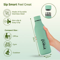 ECO MIST Stainless Steel Pastel Water Bottle - Leakproof & Lightweight (500 ml)