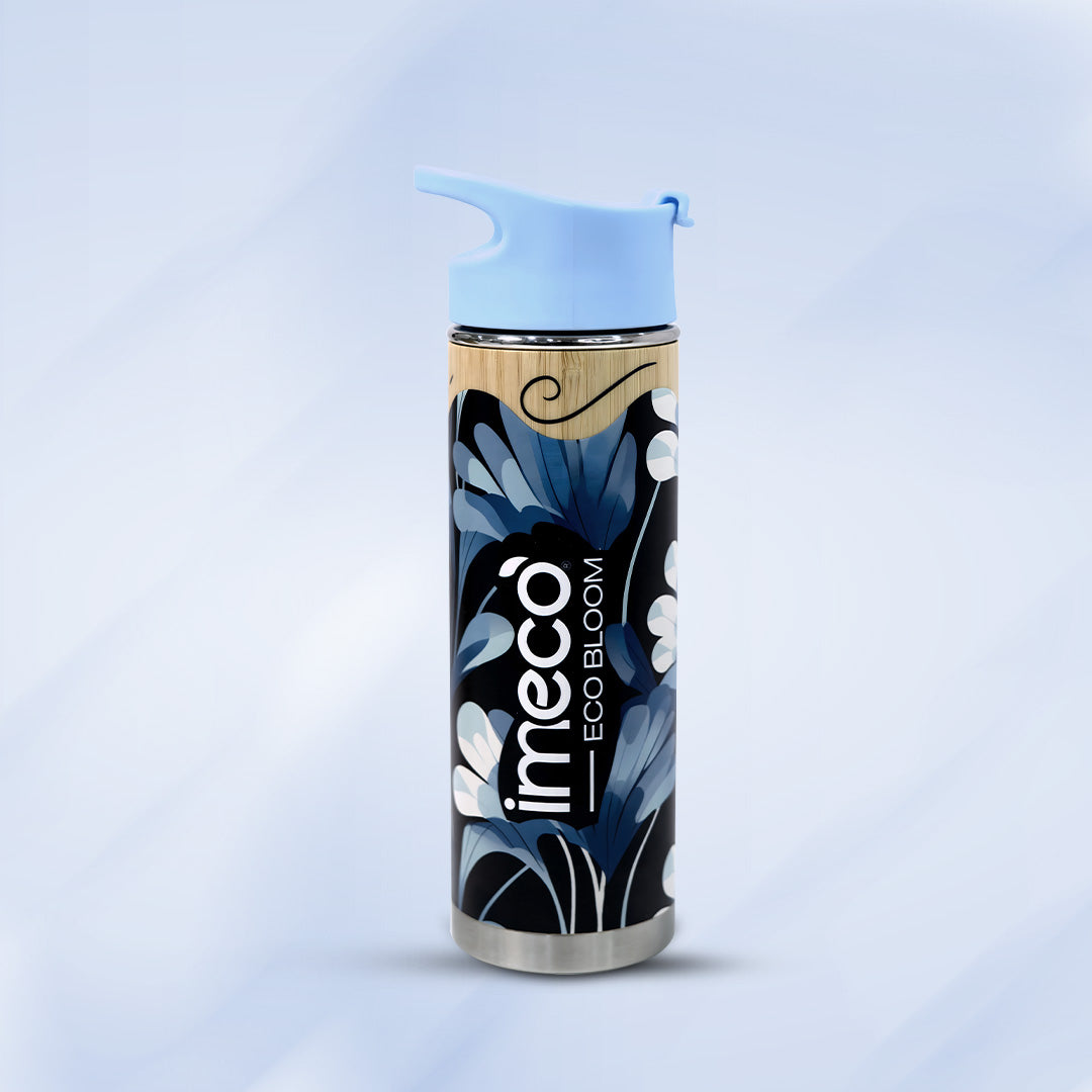 ECO-BLOOM Bamboo Printed Water Bottle - Leakproof & Eco-Friendly (500ml)