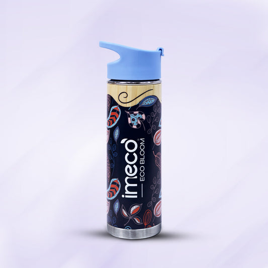 ECO-BLOOM Bamboo Printed Water Bottle - Leakproof & Eco-Friendly (500ml)