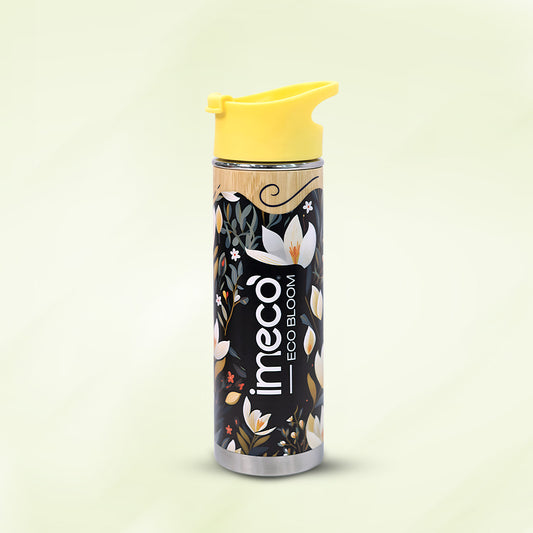 ECO-BLOOM Bamboo Printed Water Bottle - Leakproof & Eco-Friendly (500ml)