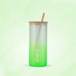 ECO LYTE Glass Sipper with Bamboo Lid & Straw - Gradient Glass (600 ml)