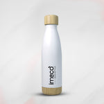 ECO STYLE Stainless Steel Water Bottle with Bamboo Base - Bamboo Lid (500 ml)