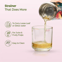 ECO-BLOOM Bamboo Printed Water Bottle - Leakproof & Eco-Friendly (500ml)