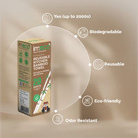 Bamboo Kitchen Towel Roll – Ultra-Soft & Absorbent (20 sheets)