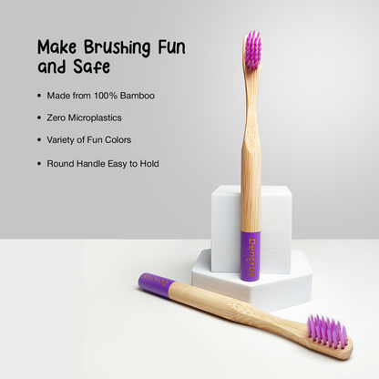 Bamboo Toothbrush ORBY for Kids | Biodegradable, Soft Bristles & Ergonomic Design