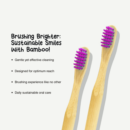 Bamboo Toothbrush ORBY for Kids | Biodegradable, Soft Bristles & Ergonomic Design