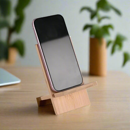 Bamboo Mobile Stand | Lightweight, Eco-Friendly & Easy to Assemble