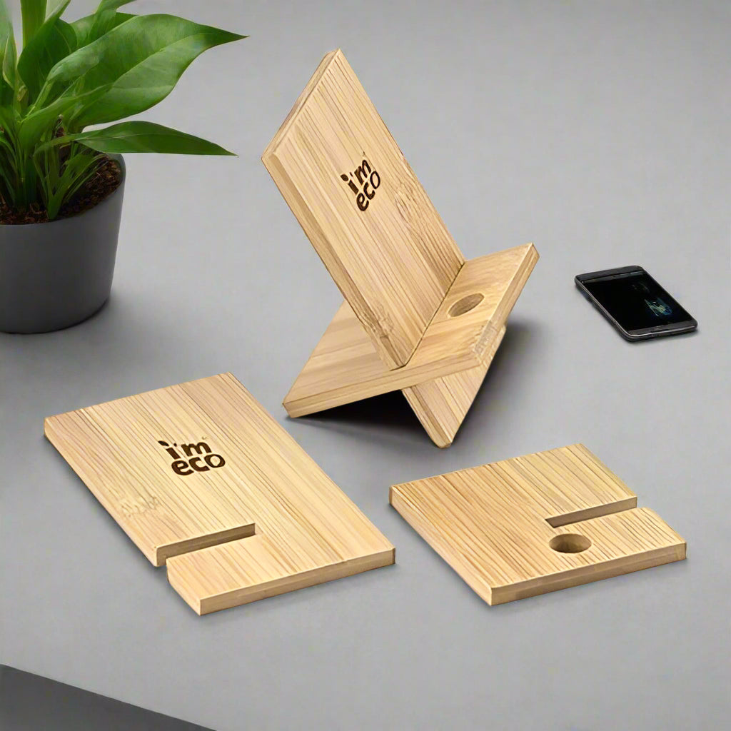 Bamboo Mobile Stand | Lightweight, Eco-Friendly & Easy to Assemble