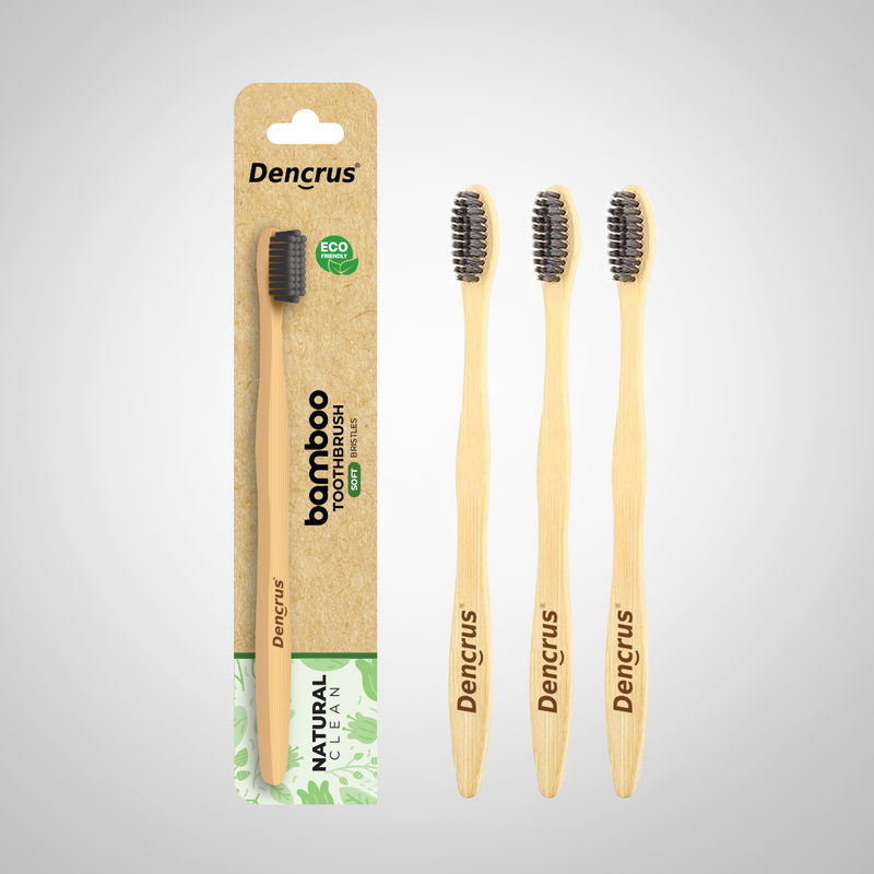 Natural Clean Bamboo Toothbrush – with Charcoal Bristles