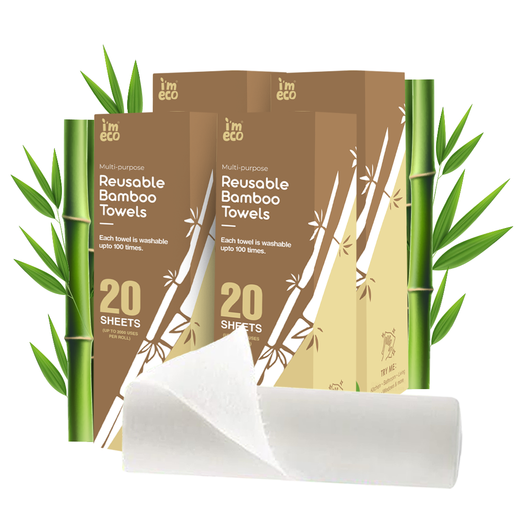 Bamboo Kitchen Towel Roll – Ultra-Soft & Absorbent (20 sheets)
