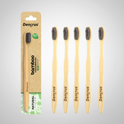 Bamboo Toothbrush NATURAL CLEAN for Adults | Biodegradable, Soft Bristles & Ergonomic Design