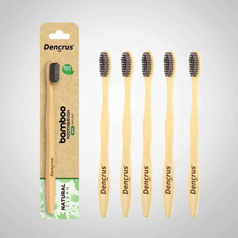 Natural Clean Bamboo Toothbrush – with Charcoal Bristles