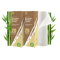 Bamboo Kitchen Towel Roll – Ultra-Soft & Absorbent (20 sheets)