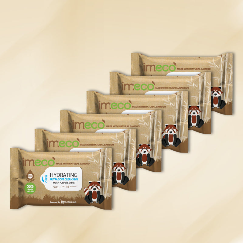 Bamboo Aloe Vera Wet Wipes - Skin-Friendly (30 pcs)