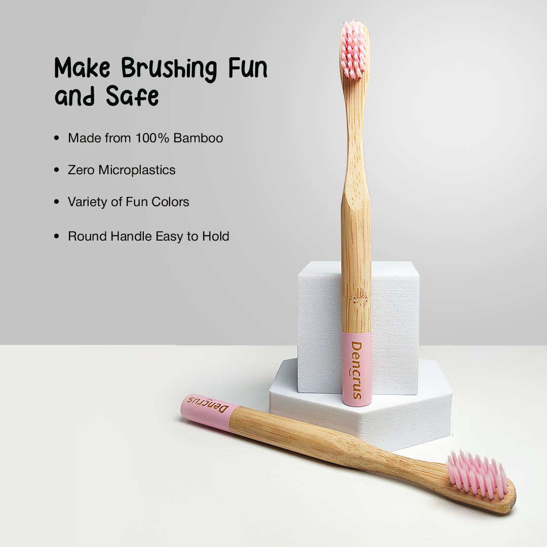 Bamboo Toothbrush ORBY for Kids | Biodegradable, Soft Bristles & Ergonomic Design