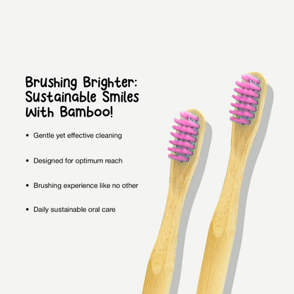 Bamboo Toothbrush ORBY for Kids | Biodegradable, Soft Bristles & Ergonomic Design