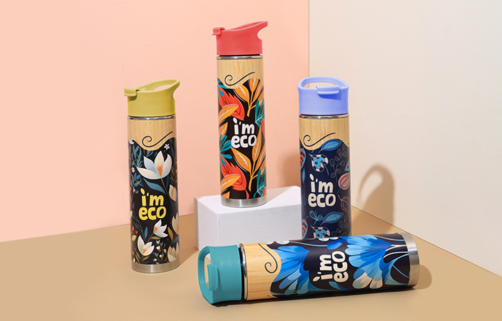 Printed Bamboo Bottles