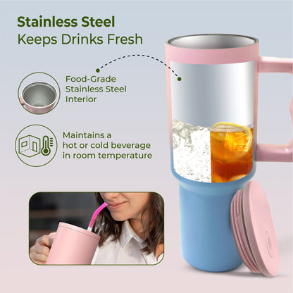 ECO SIPPER ULTRA Stainless Steel Sipper with Stainless Steel Straw (1.2 L)