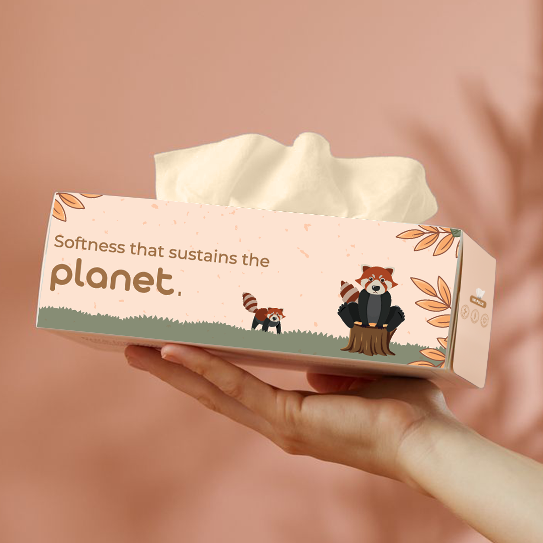 Bamboo Facial Tissues - 100% Natural, Ultra-Soft & Hypoallergenic