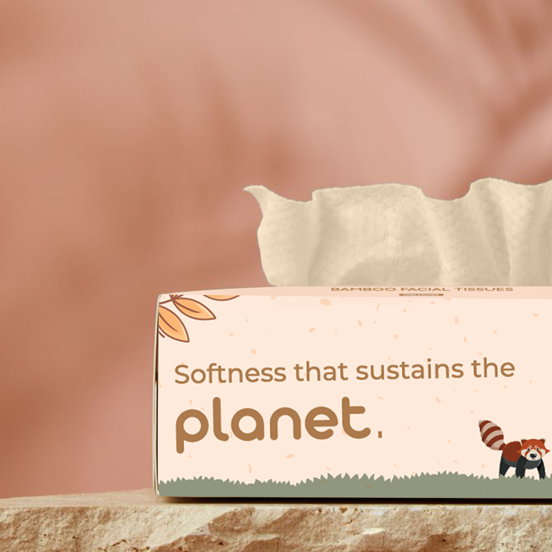 Bamboo Facial Tissues - 100% Natural, Ultra-Soft & Hypoallergenic