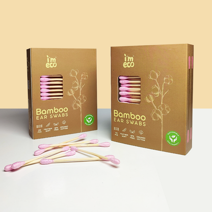 Bamboo Cotton Ear Swabs | 100% Biodegradable, Soft & Sustainable | Plastic-Free Q-Tips