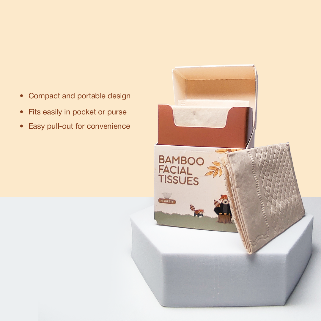 Bamboo Pocket Tissues - 100% Natural, Ultra-Soft & Hypoallergenic