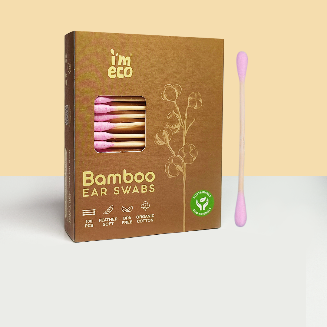 Bamboo Cotton Ear Swabs | 100% Biodegradable, Soft & Sustainable | Plastic-Free Q-Tips