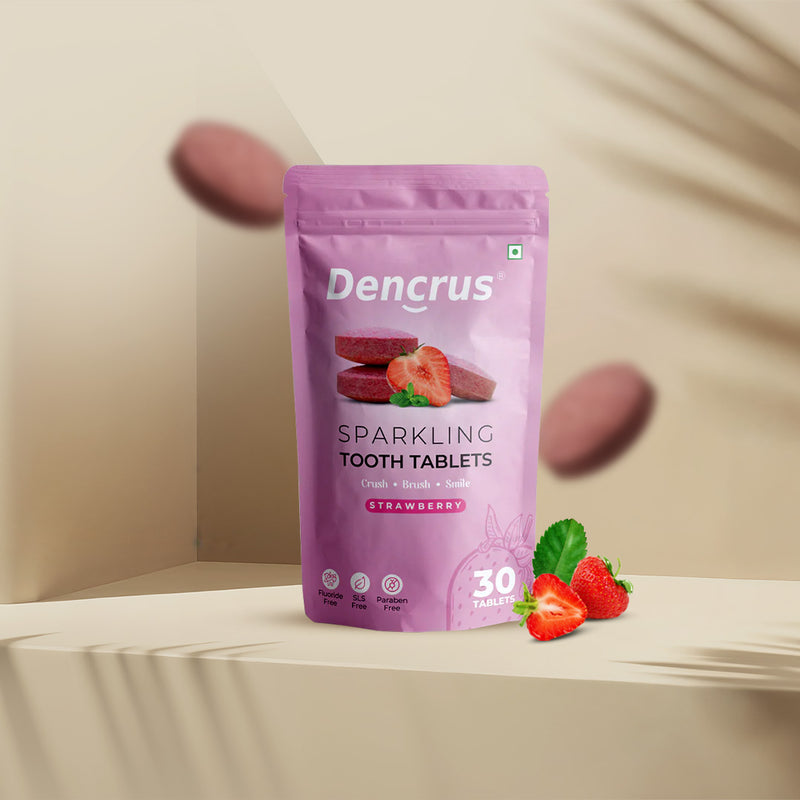 Natural Toothpaste Tablets – Strawberry Flavour