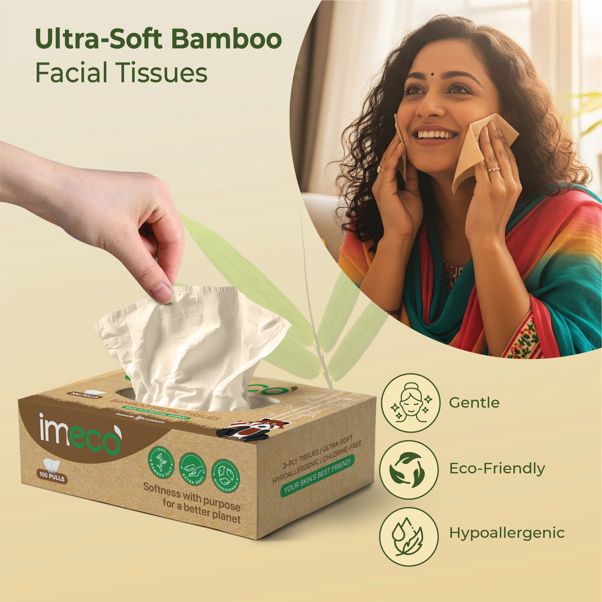 Bamboo Facial Tissues – Ultra-Soft, Biodegradable & Skin Safe