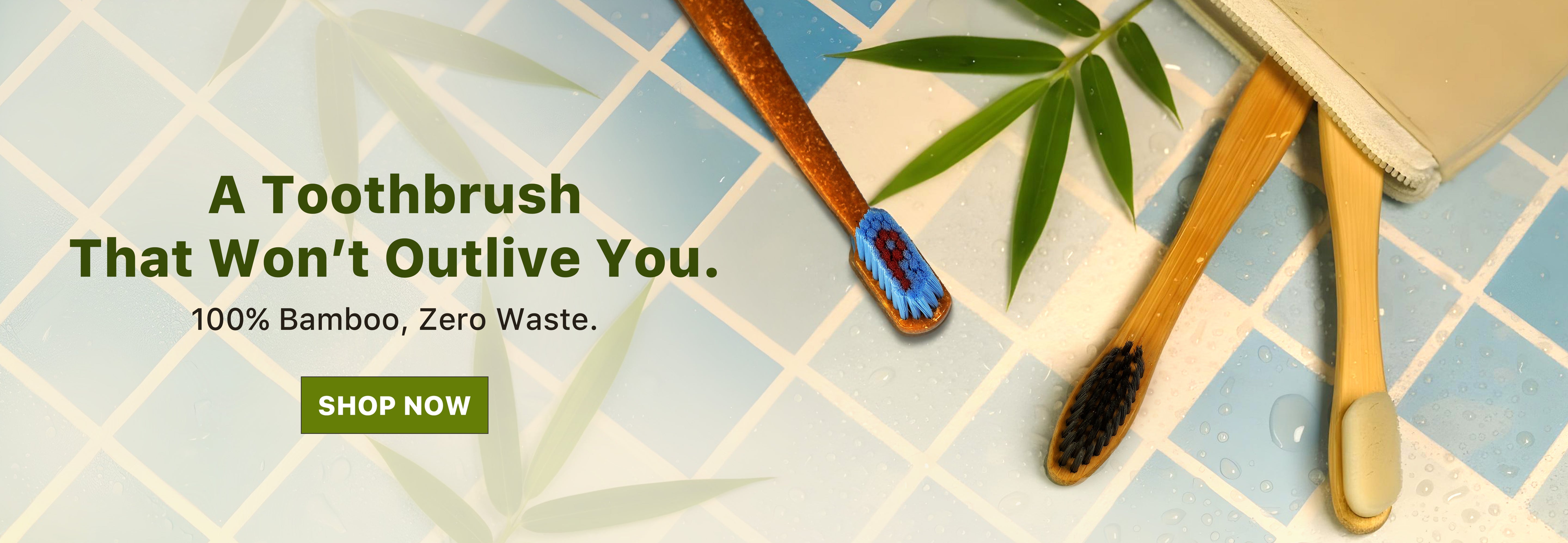 dencrus india's best bamboo toothbrushes on a textured surface with promotional text.2