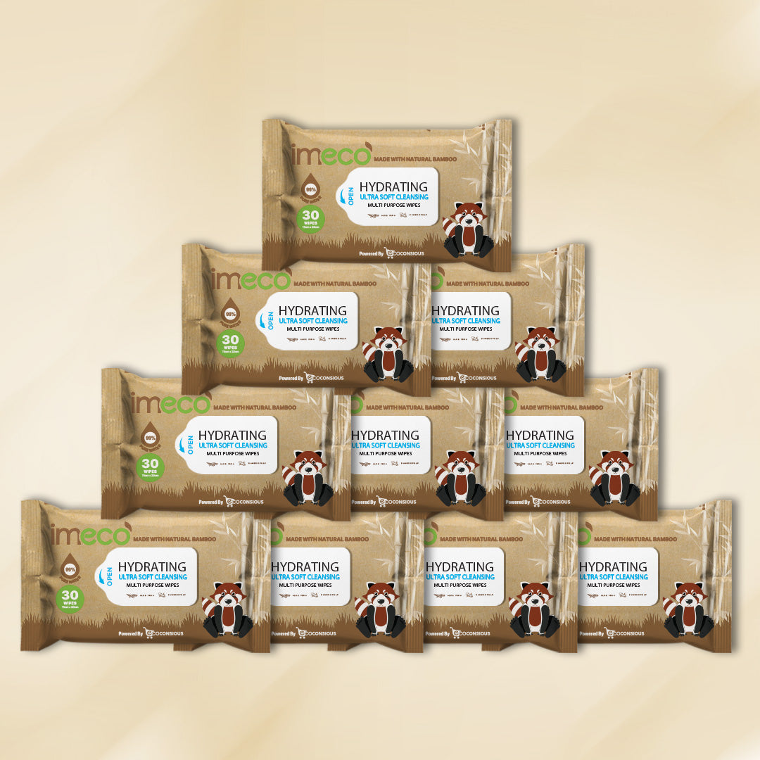 Bamboo Aloe Vera Wet Wipes - Skin-Friendly (30 pcs)